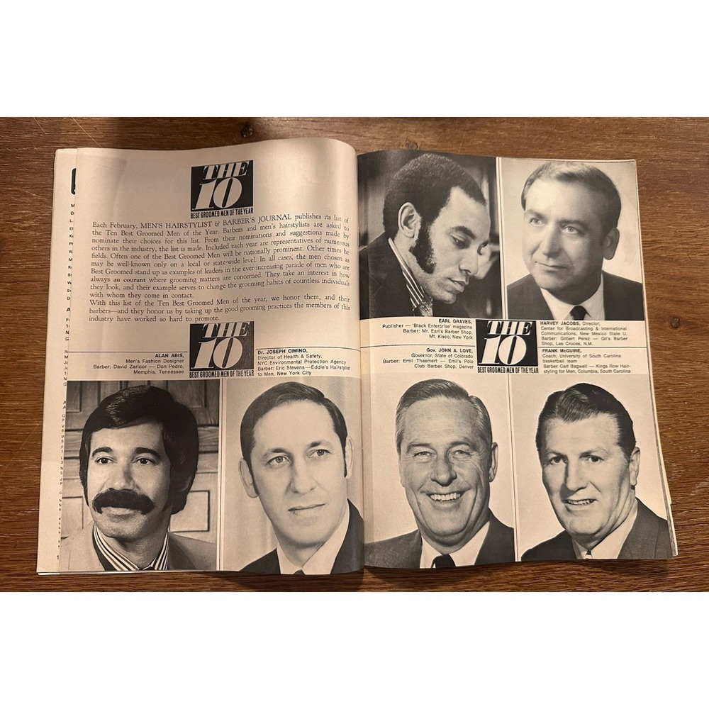 Vtg Mens Hairstylist Barber Ads Journal Magazine February 1971 Issue - Picture 4 of 6